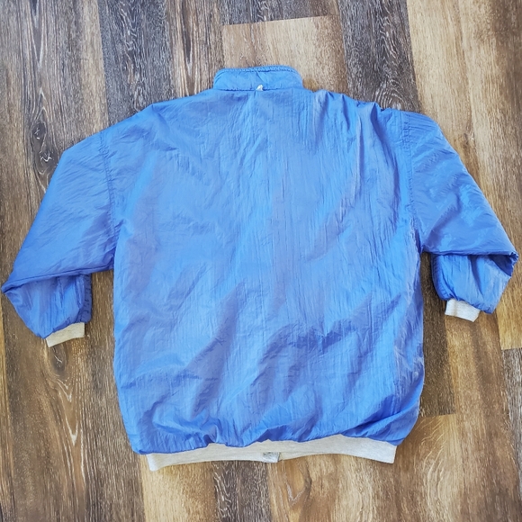 Vintage Reversible Jacket Retro 80s Blue Pink and Grey Large by Current Scene - Picture 2 of 16